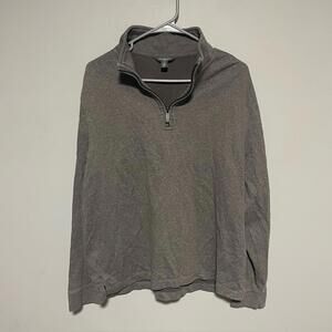 Van Heusen flex Gray Quarter-Zip Pullover sweater Mens size medium